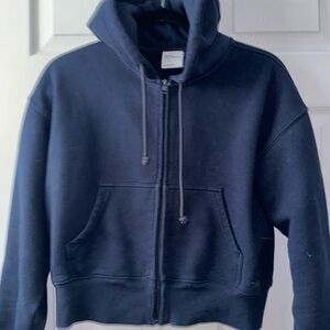 Ariztia Admiral sweatfleece zip up cropped hoodie